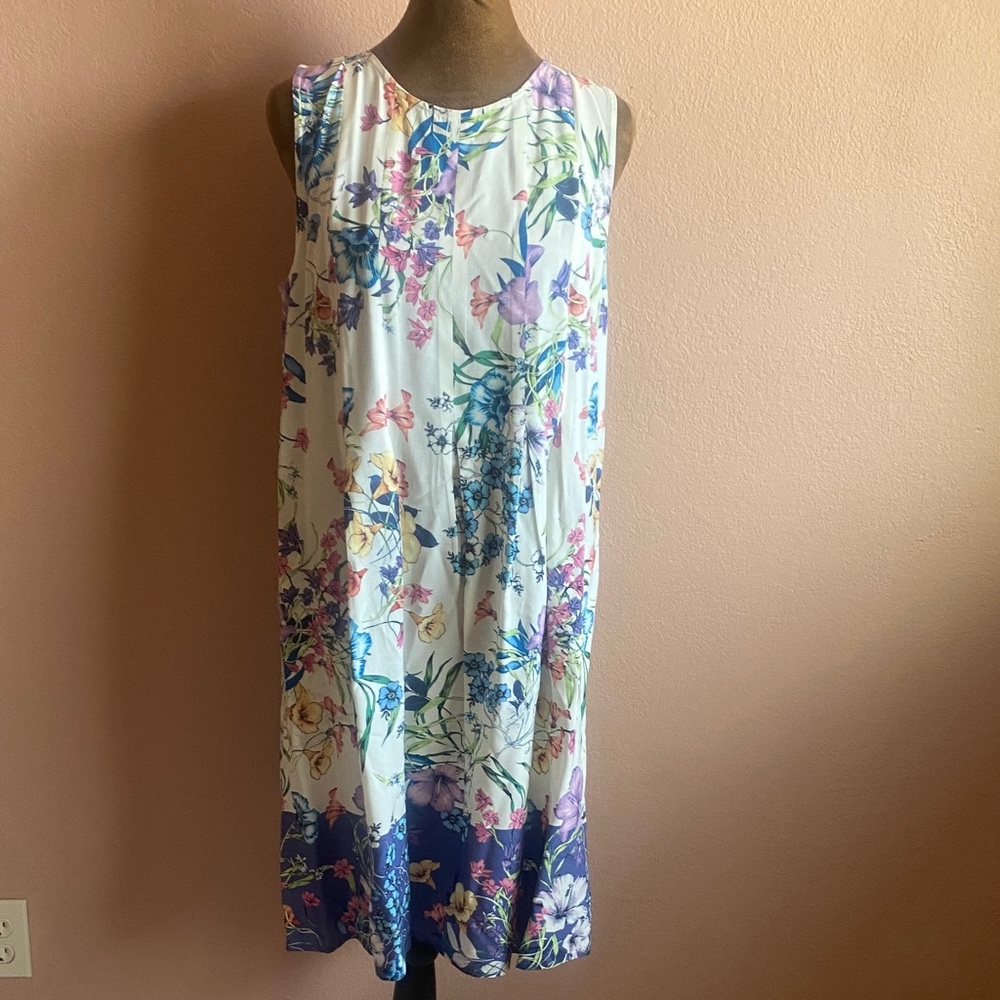 J. Jill Multicolor Floral Dress with pockets